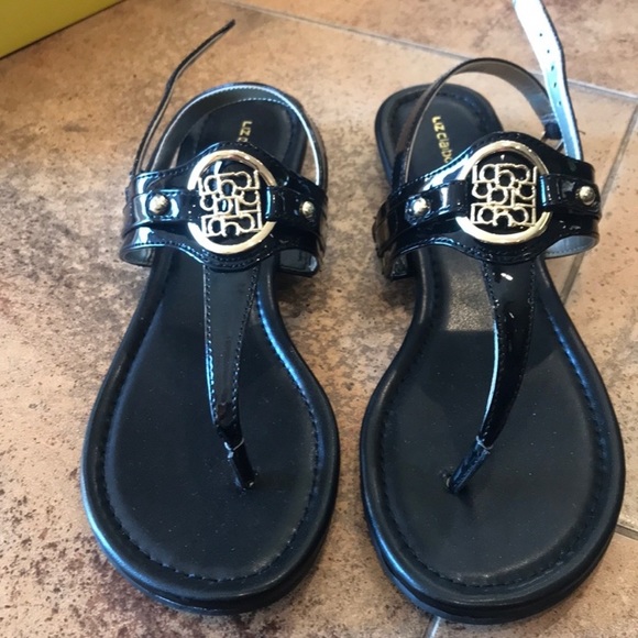 liz claiborne black sandals